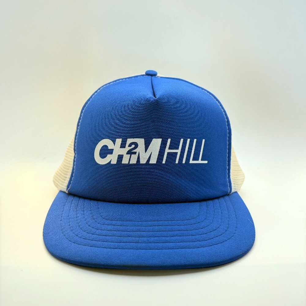 CH2M HILL Snapback Mesh Back Trucker Hat - Vintage